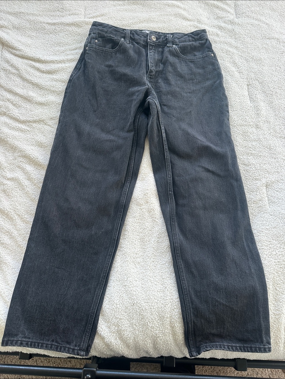 Black Straight-Leg Jeans